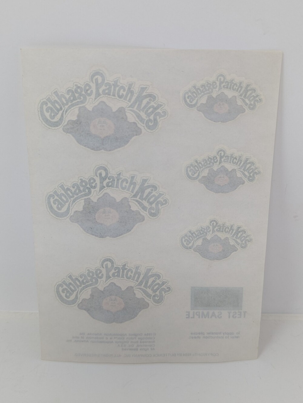 Cabbage Patch Kids Iron On Transfers Logo 1980s